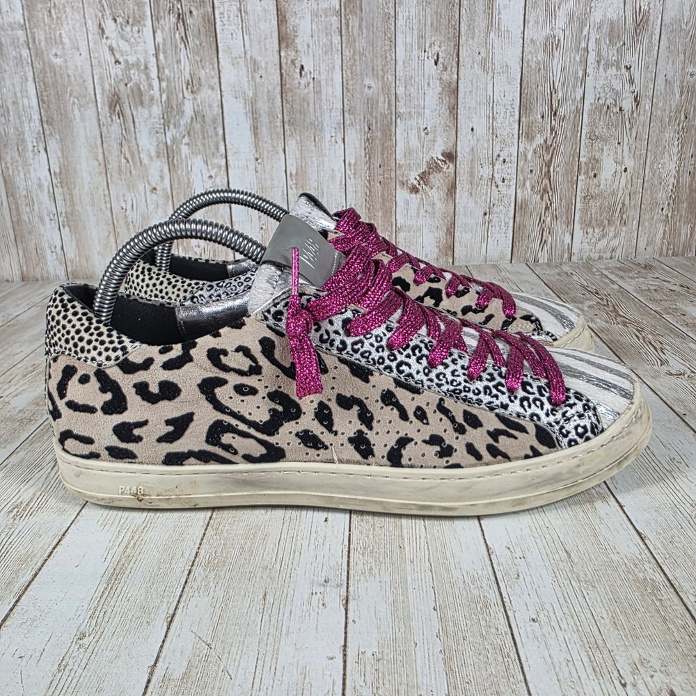 P448 Mixed Animal Print Sneakers Fashion Designer Shoes Size 41‎